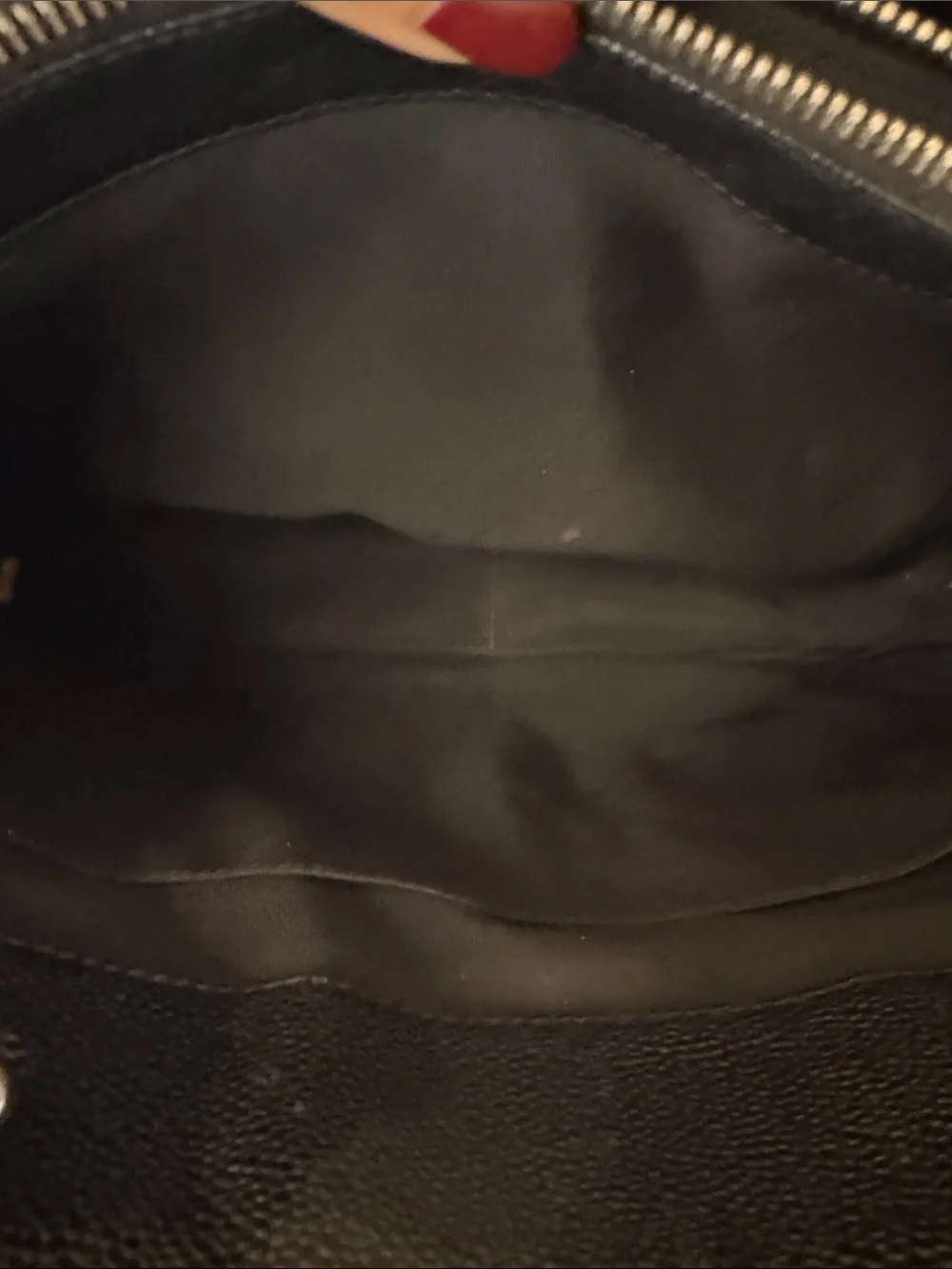 CHANEL Black Quilted Caviar Leather Tote with Chain-Strap